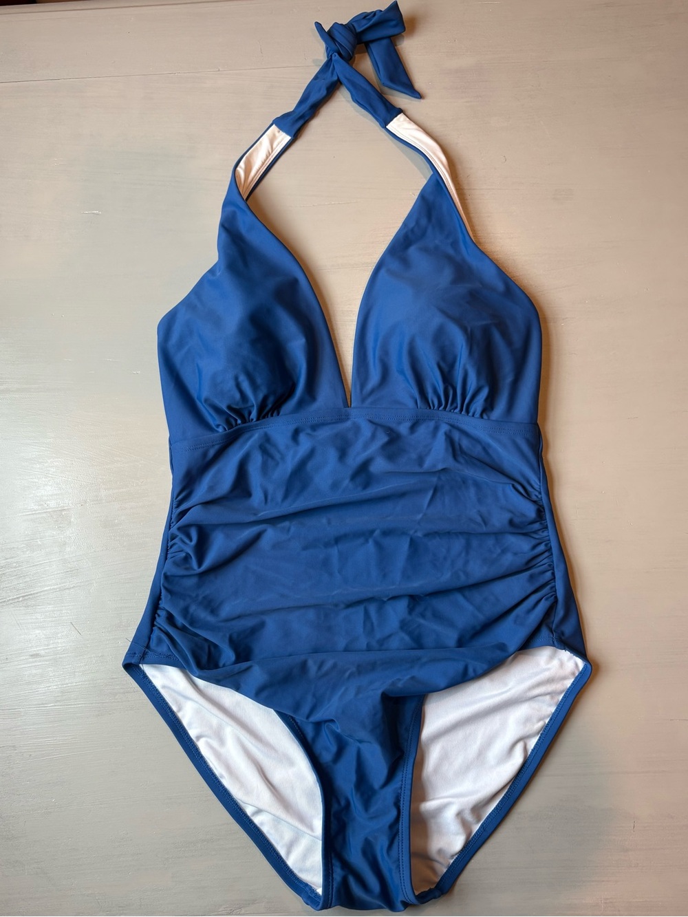 Tommy Hilfiger Blue Halter One-Piece Swimsuit Womens sz12